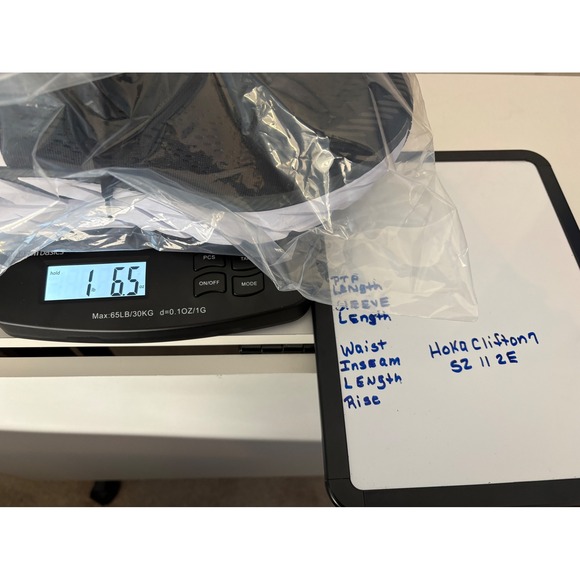 Hoka One One Clifton 7 Wide Mens Road Running Shoes Black White 1110534 11 2E - Picture 11 of 11